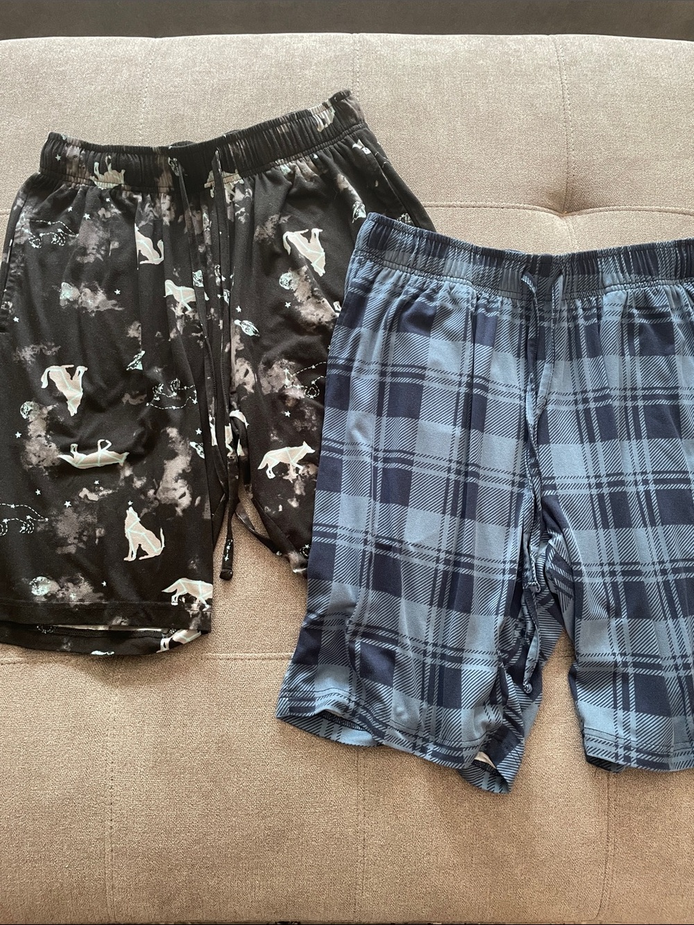 Cuddl Duds Men's Plaid and Graphic Lounge Shorts